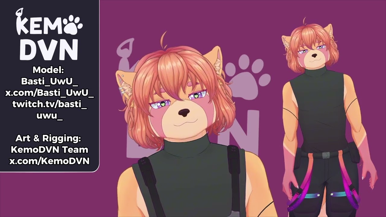 Live2d Showcase || Basti_uwu_ || Furry Vtuber Model Showcase