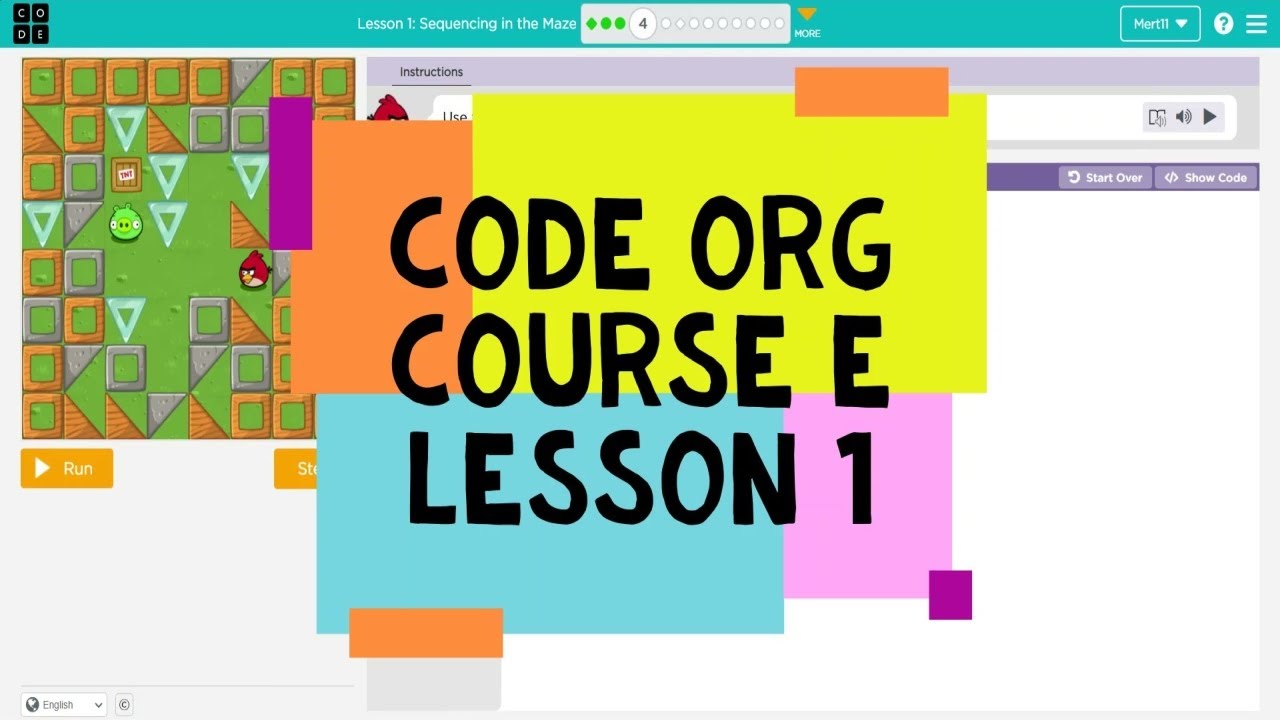 Code.org Course E Lesson 1 Sequencing in the Maze Answers - Code Org 2020