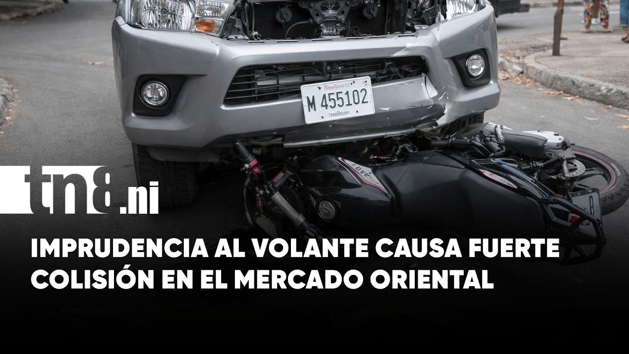 Irrespeto a la señal de alto desata violento choque en el Mercado Oriental