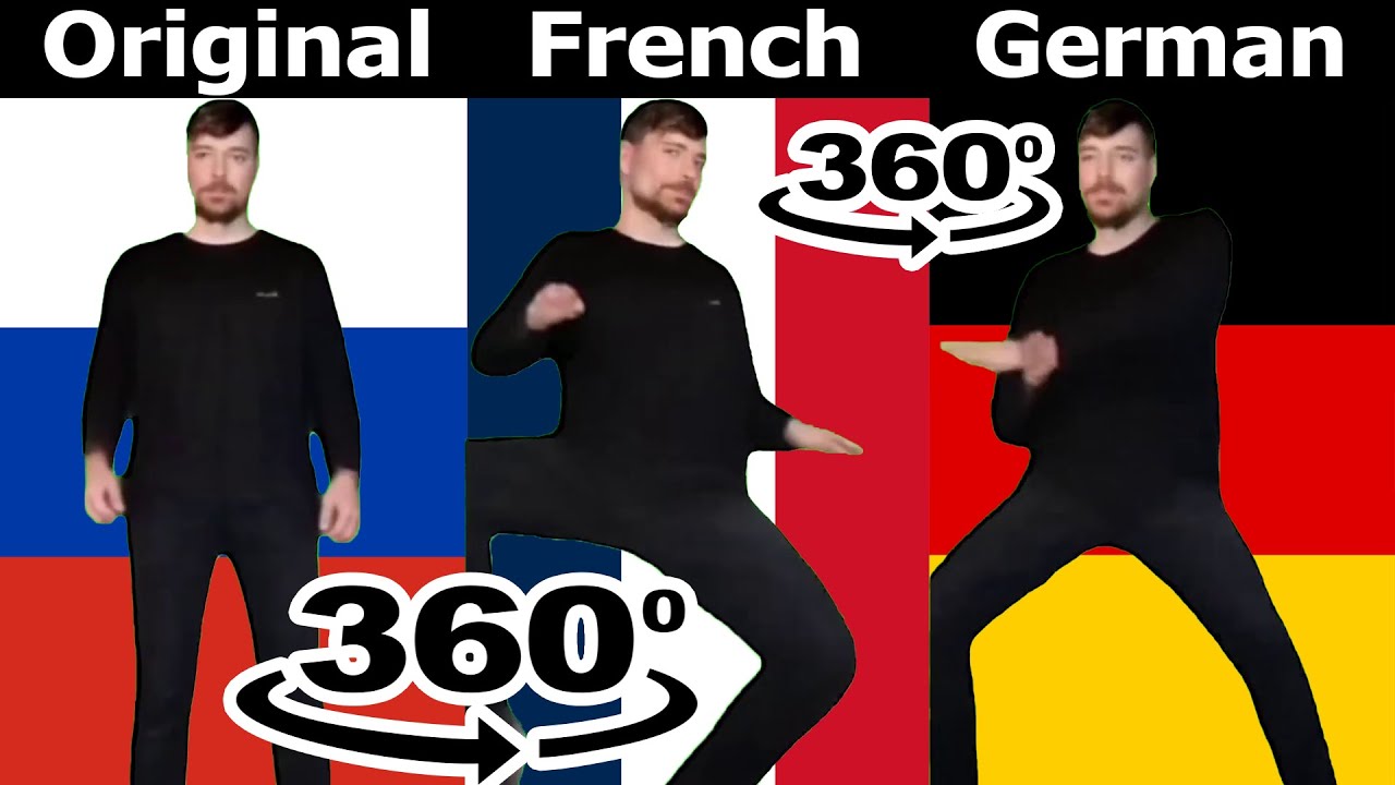 Mr Beast Rizz (Original vs French vs German Versions) 360&ordm;