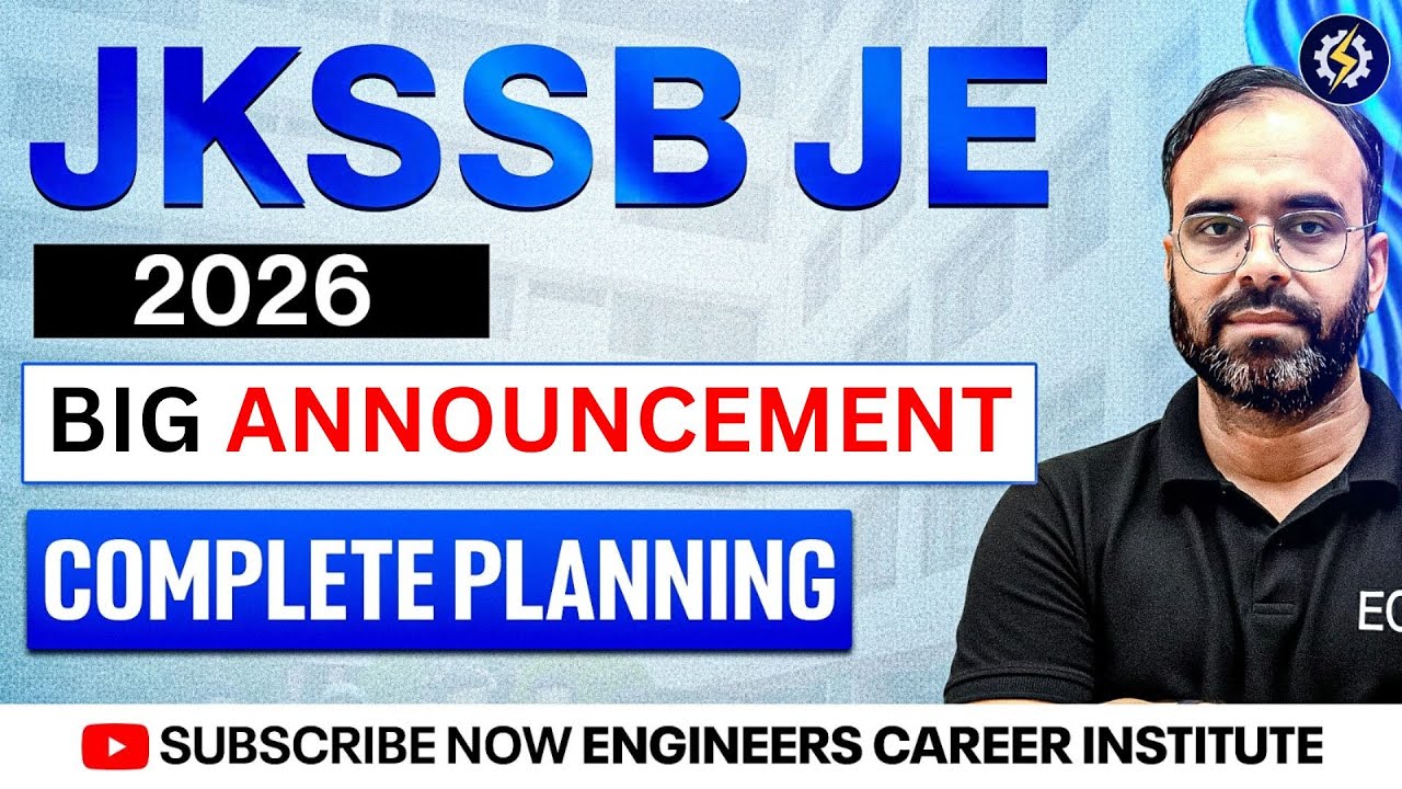 JKSSB JE 2026 | BIG ANNOUNCEMENT | #jkssbje