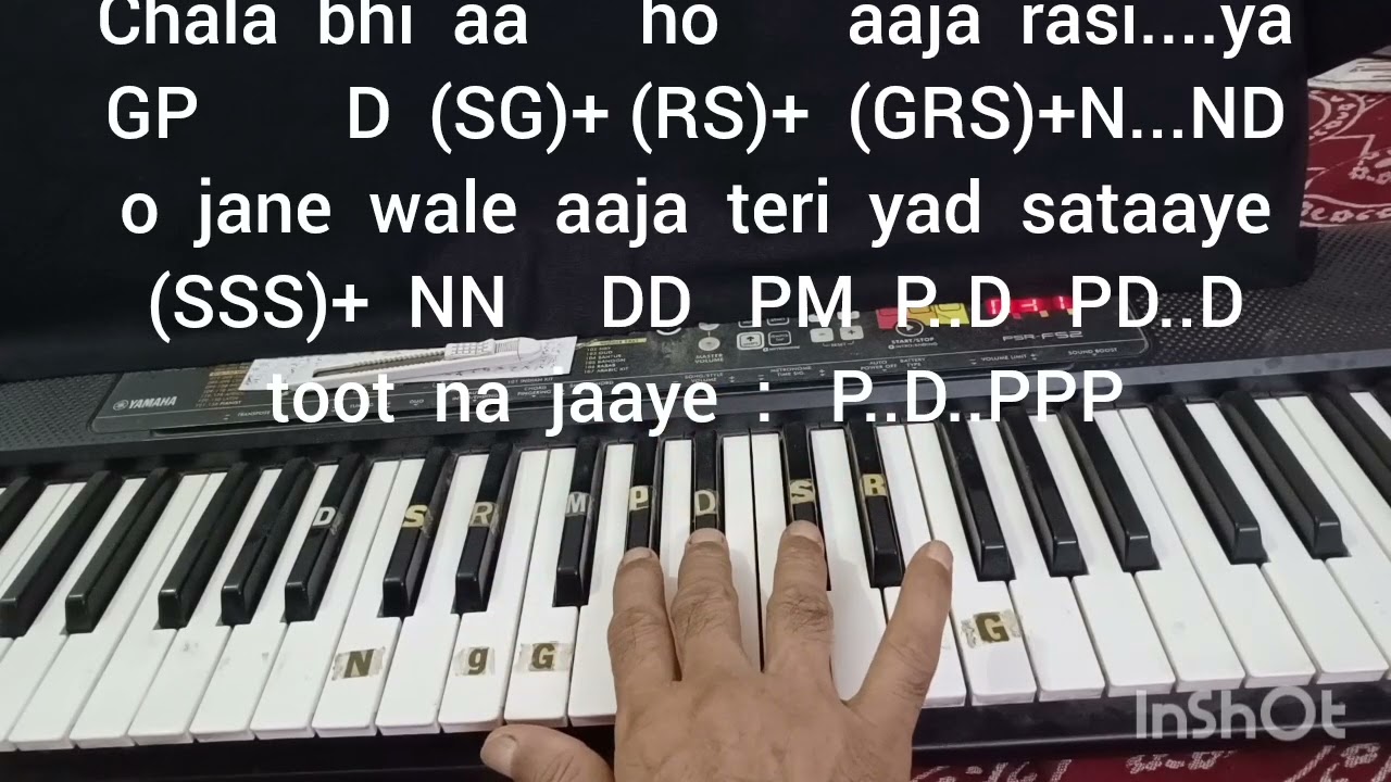 Chala Bhi Aa, Aaja Rasiya (with music part) - Tutorial.