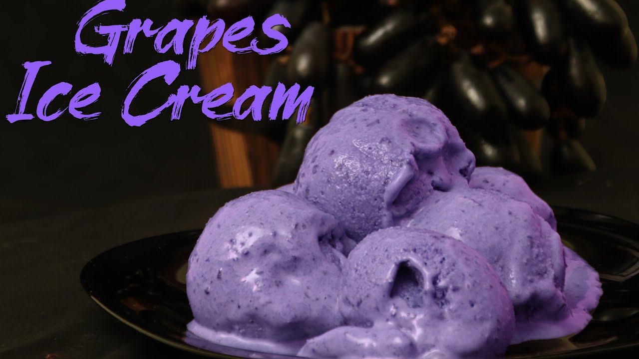 Grapes icecream|Black grapes icecream|Fresh fruit icecream|rare icecream|homemade icecream
