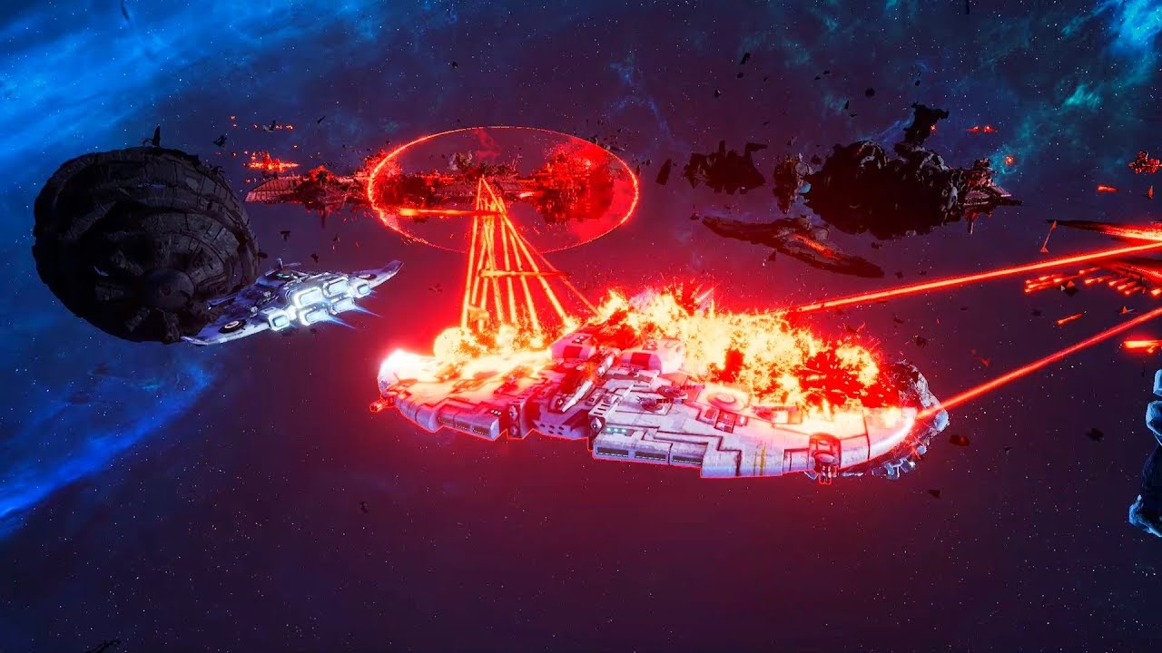 Chaos vs TAU Protector Fleet! - Massive Battle, Skirmish Gameplay, Battlefleet Gothic Armada 2