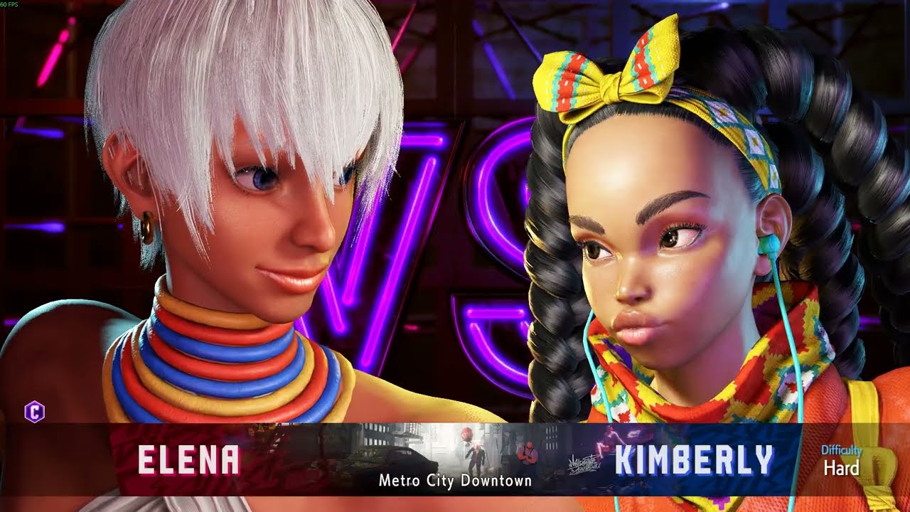 Street Fighter 6 arcade mode as Elena on hard classic outfits (DLC) 4th character season 2