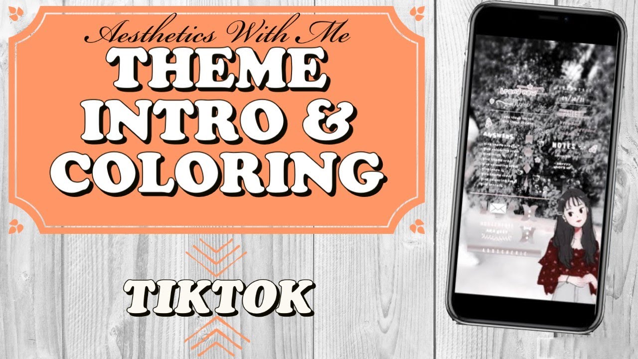 THEME, INTRO AND COLOURING TUTORIAL TIKTOK | Aesthetics With Me
