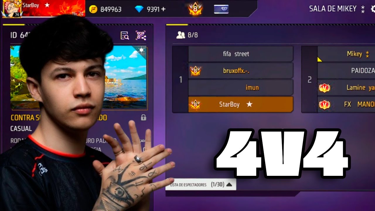4v4! So nome de peso nesse AP #freefire #two9