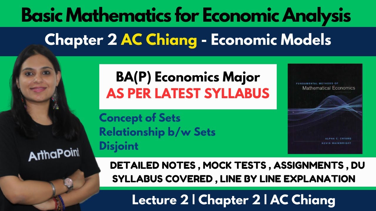 Основы математики для экономического анализа Econ021 | BA(P) Economics Major Sem 1 | AC Chiang Ch...