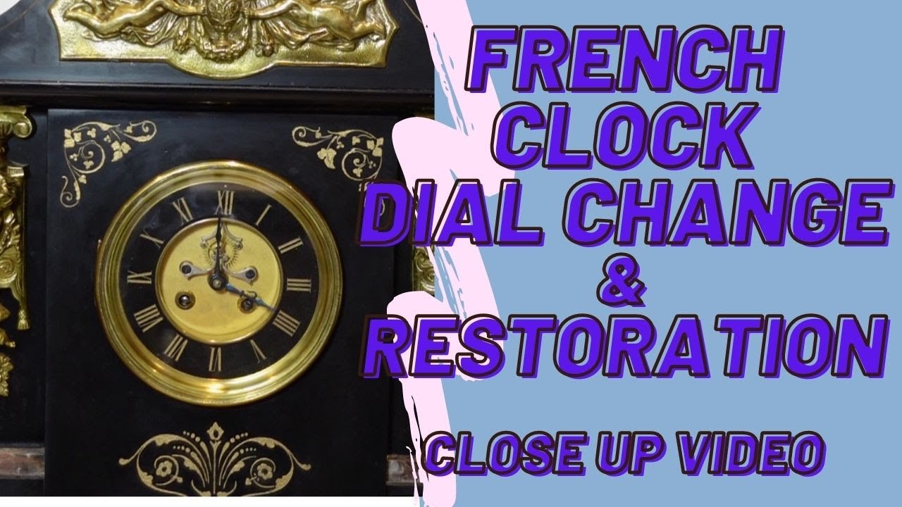 French Slate Clock Dial Change and Restoration With Detailed Close Ups