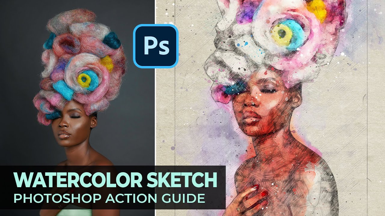 Watercolor Sketch Photoshop Action Guide