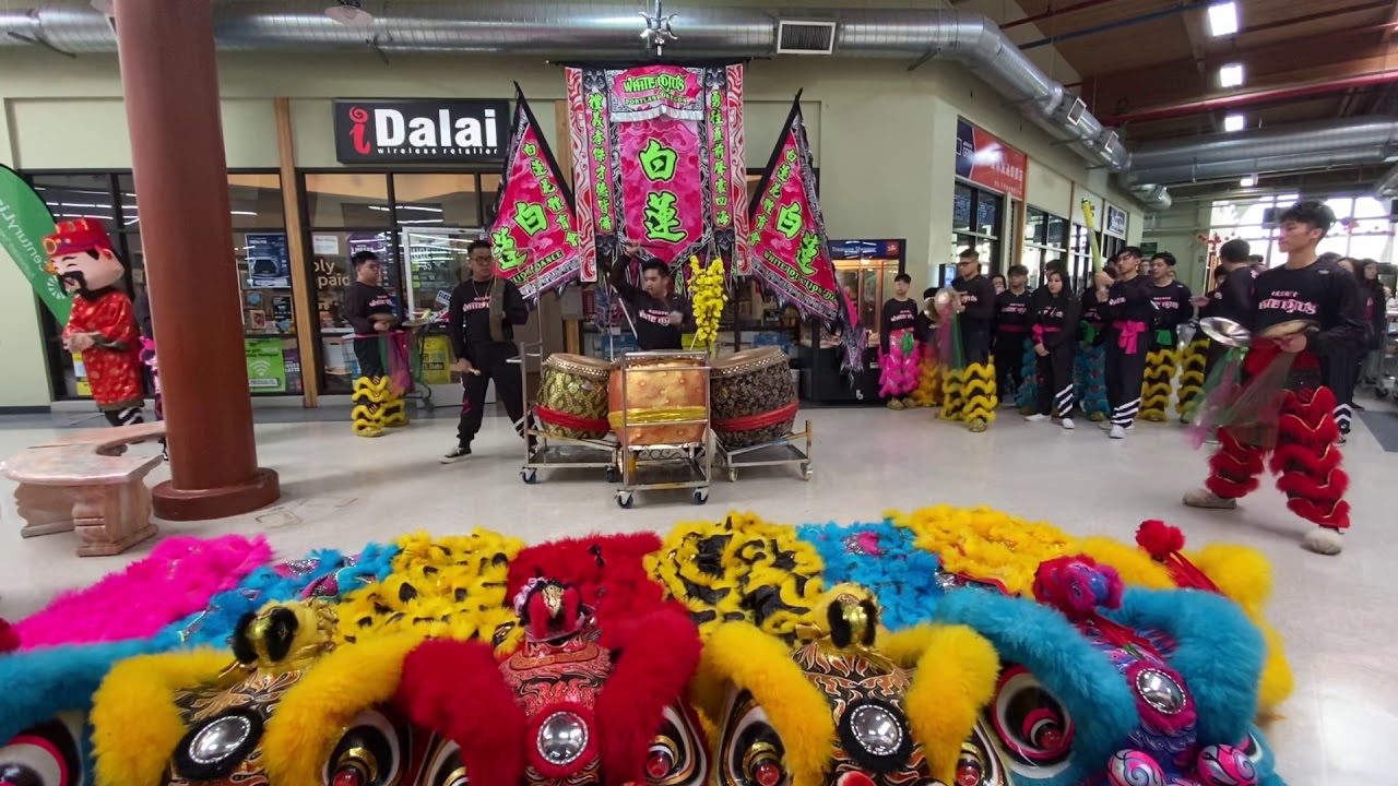 Portland White Lotus Lion Dance / Year of the Rat 2020 / Fubonn Supermarket Drumming 2020