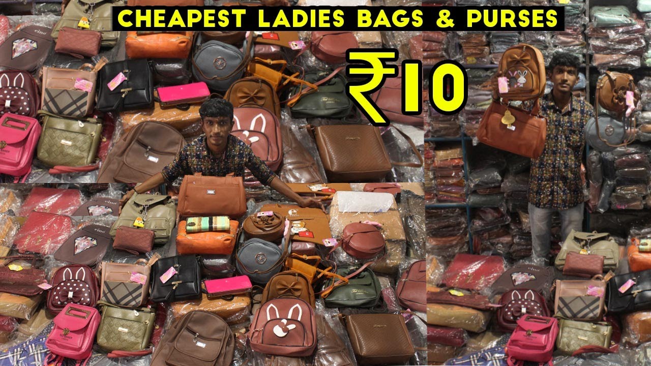 Cheapest Ladies Purses, Bags, Hand Bag Wholesale Market Imported Ladies Purse Bags Collection Purses