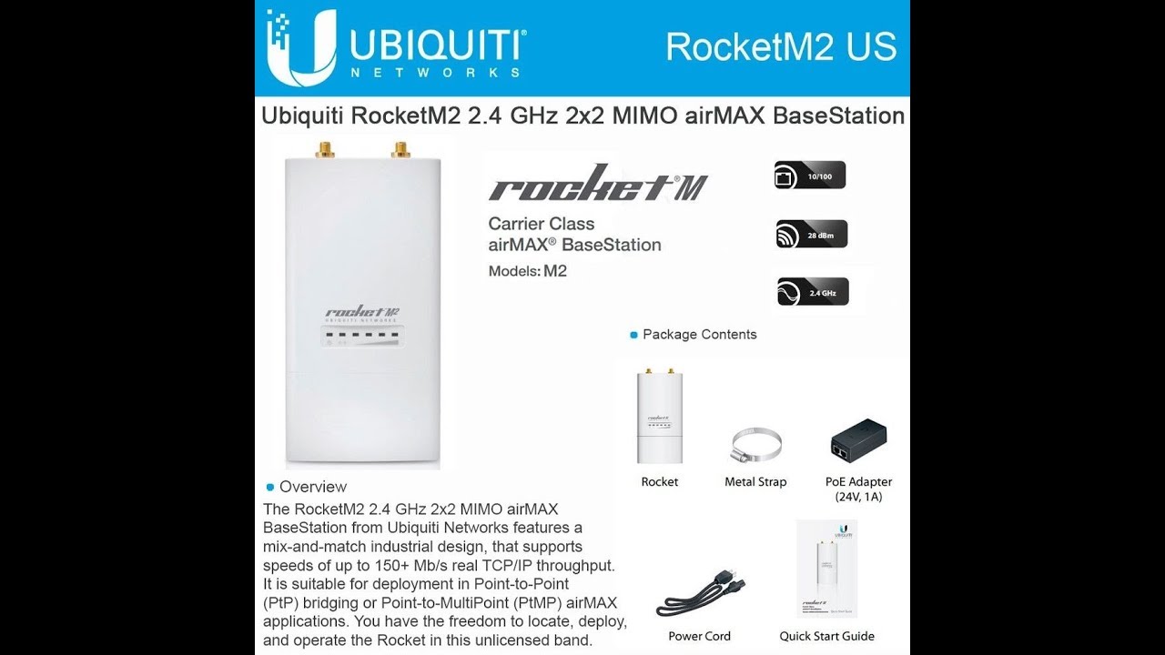 Rocket M2 access point configuration setup