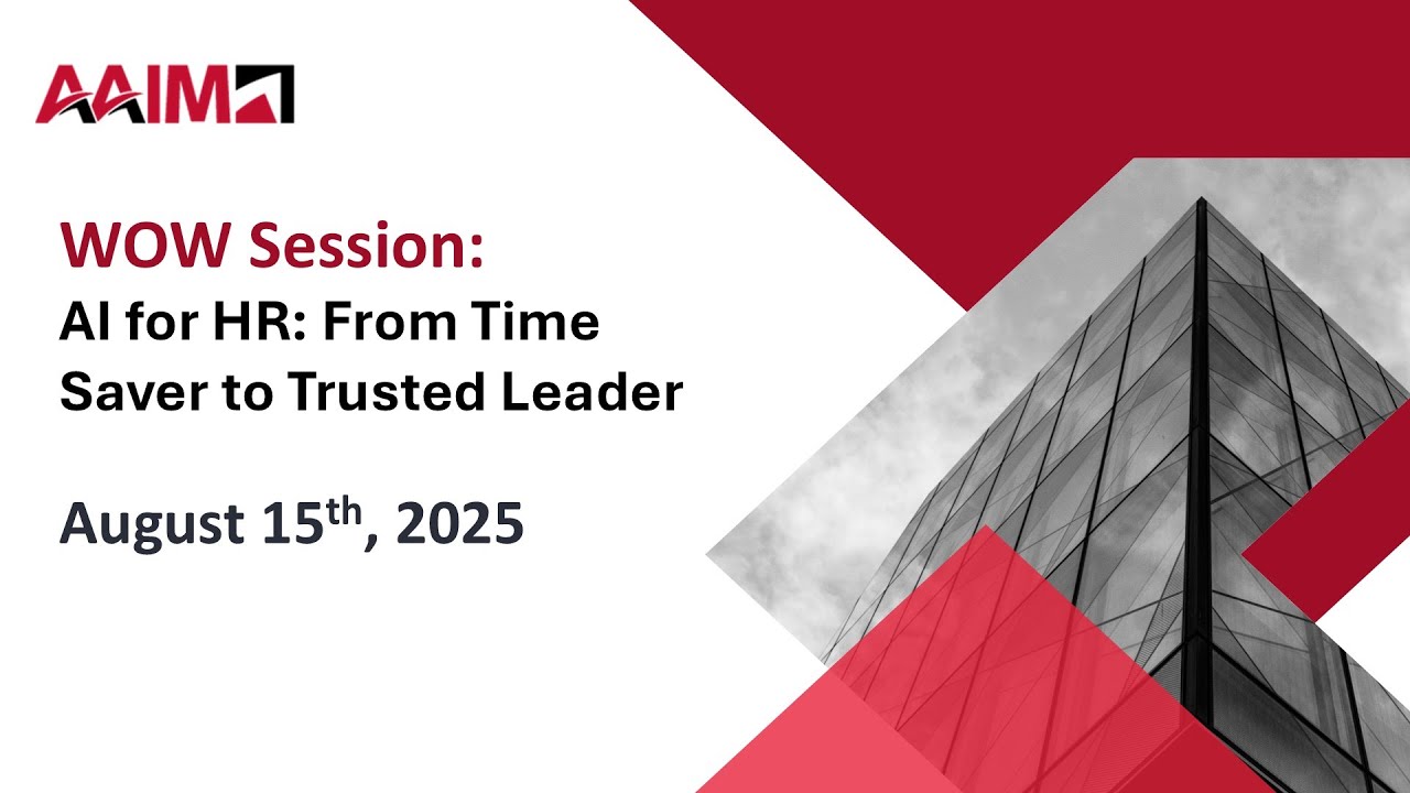 WOW Session: AI for HR: From Time Saver to Trusted Leader
