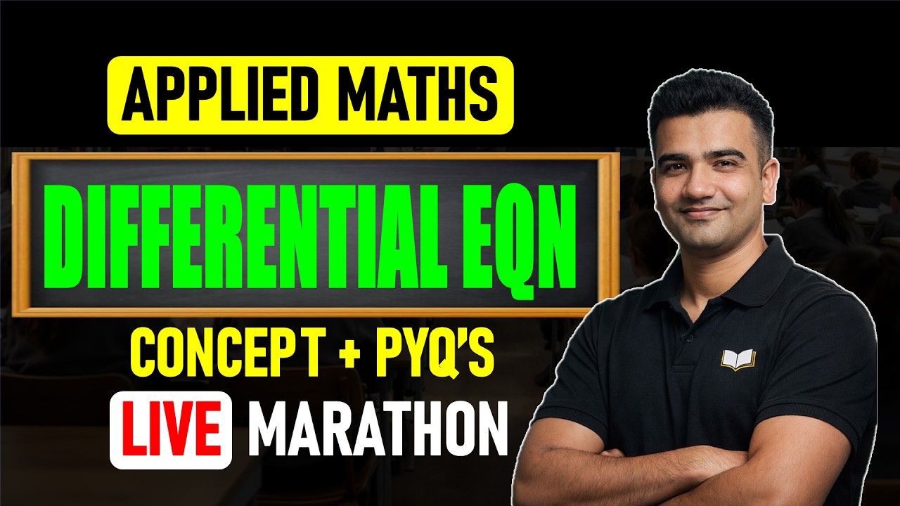 Differential Equation Class 12 Applied Maths 2026 | PYQs & Important Questions | Applied Maths Exam