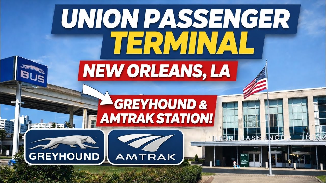 Tour of New Orleans Greyhound Bus Station | Amtrak Train Station 