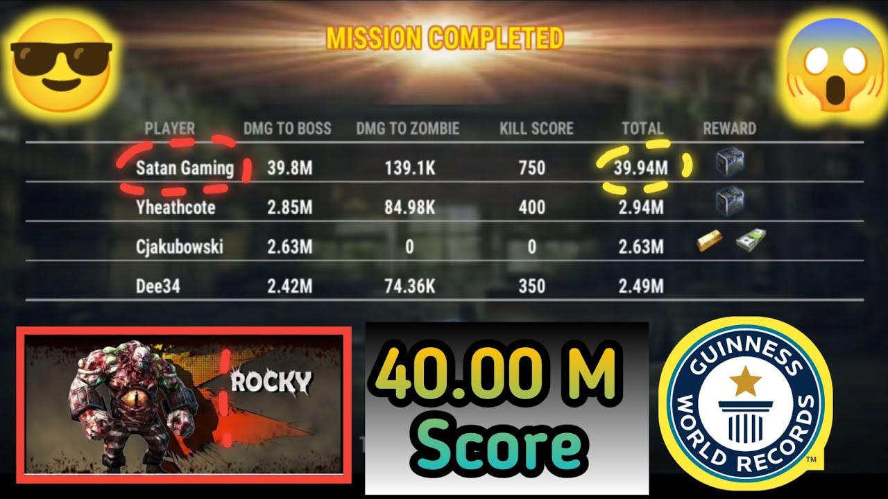 Dead Target: Zombie🧟 || 40.00 M Score In Raid Boss Mode 👿 || World Record 😱 || Satan Gaming 🇮🇳