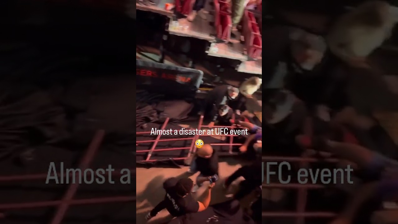A barricade collapsed at  #ufc289#ufc #shorts