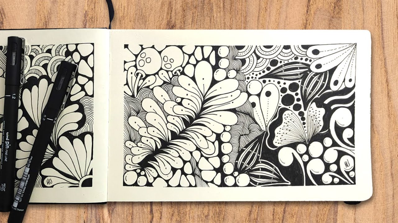 Zentangle Inspired Designs | Relaxing Creative Doodle Art