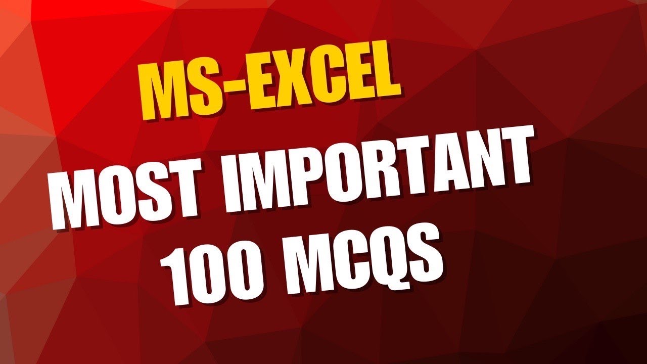 100 MS EXCEL PYQs 🔥| SSC, Delhi Police, KVS, NVS, EMRS, DSSSB, PGT/TGT/Clerk Exams