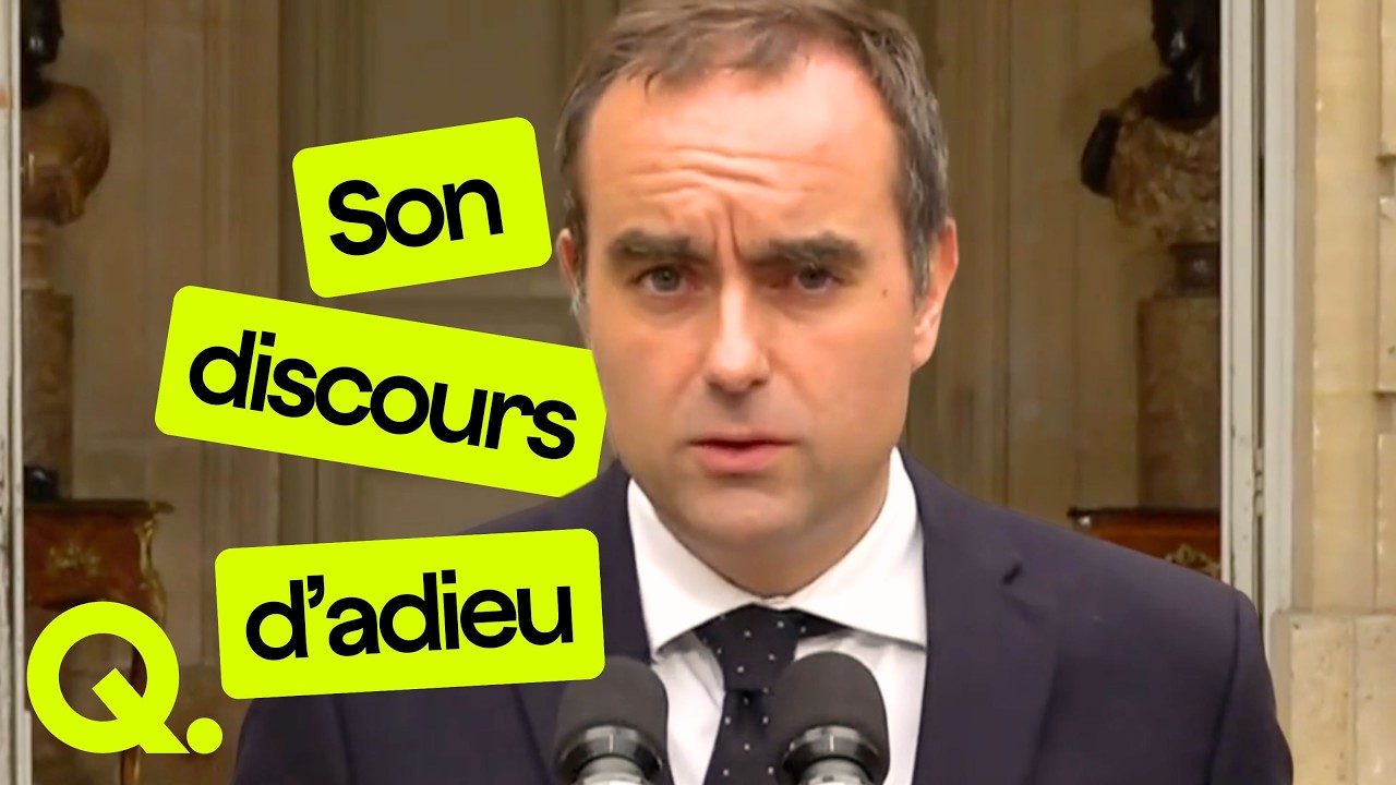 Le dernier discours de Sébastien Lecornu à Matignon après sa démission