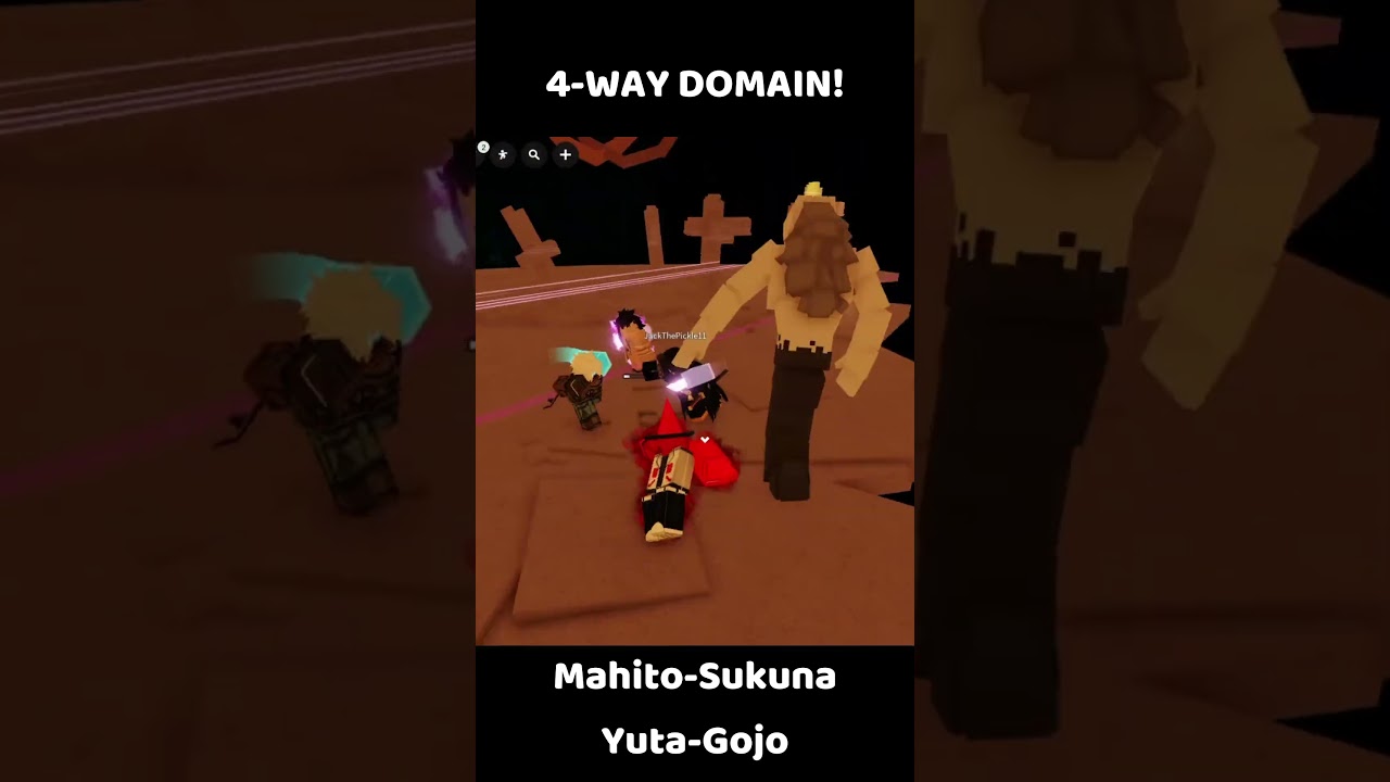 4 WAY DOMAIN CLASH IN JJS! 😈🤣 #jujutsushenanigans #jjk #justyami #roblox #purpleguy #samix #pole