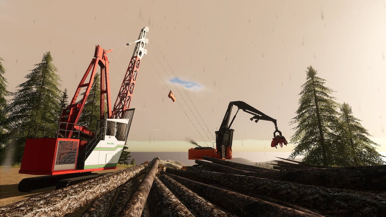 Live FS19 Logging on Bear Rock