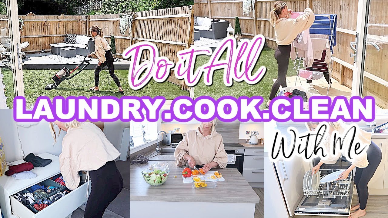 DO IT ALL! | CLEAN WITH ME // COOK WITH ME // DO LAUNDRY // EXTREME CLEANING MOTIVATION SUMMER 2021