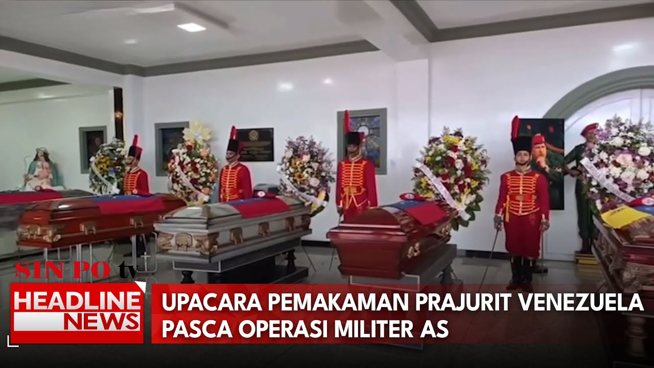 Upacara Pemakaman Prajurit Venezuela Pasca Operasi Militer AS