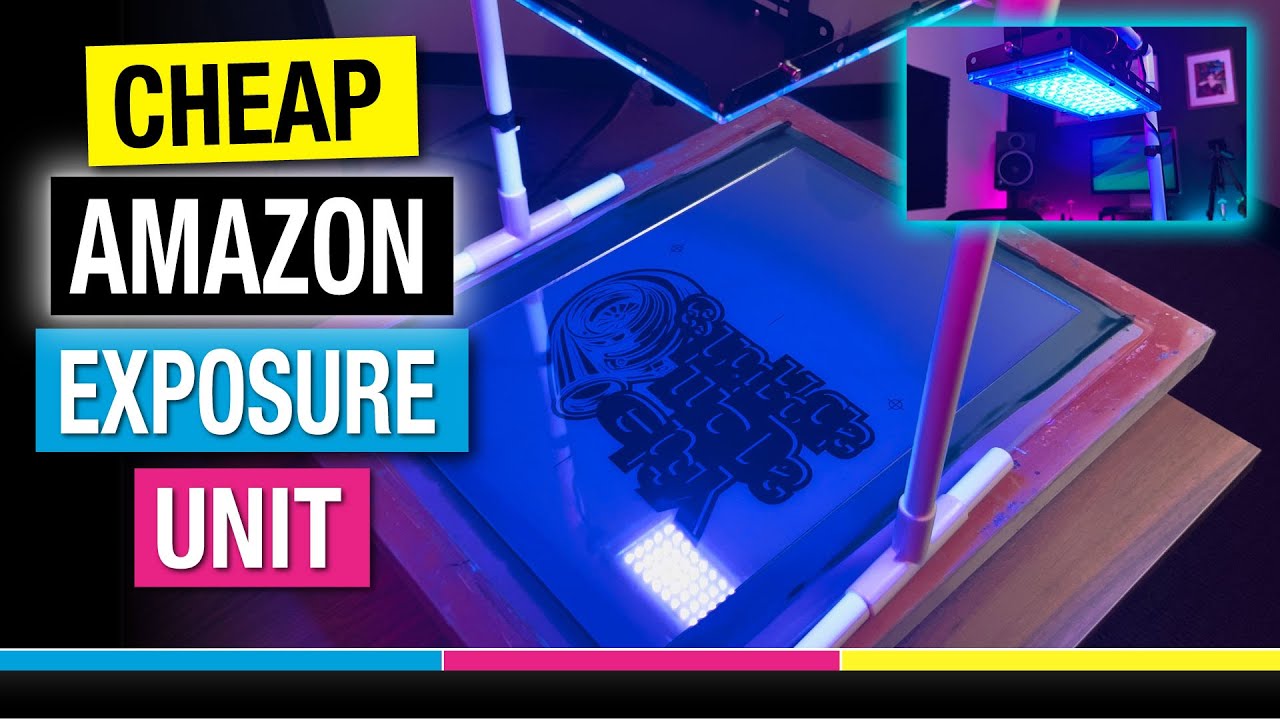 How to Expose Screens with a cheap LED Exposure Unit from Amazon - Learn to Screen Print at Home