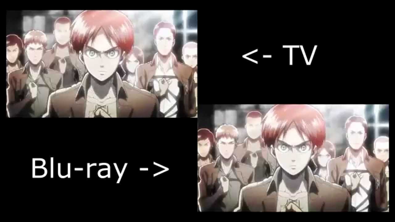 Shingeki no Kyojin Opening 1 (Comparison) TV / Blu-ray - 1080p