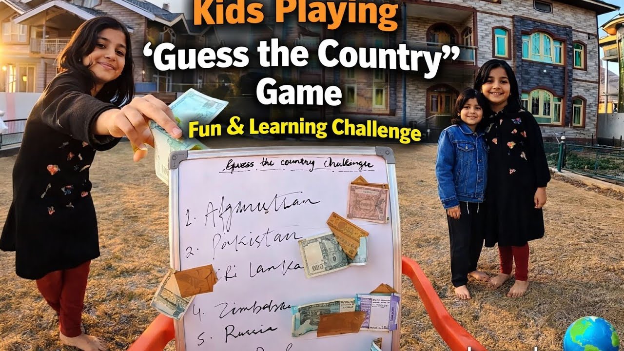 Kids Playing “Guess the Country” Game | Fun & Learning Challenge 🌍