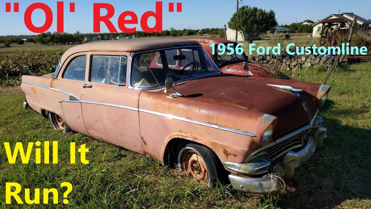 1956 Ford Customline with Thunderbird Engine - Will it Run? (Off the road 50 years!)