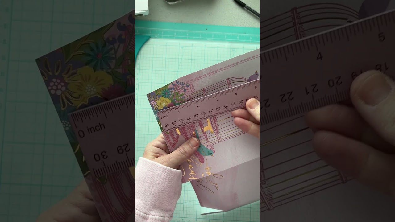 Making a gift bag from a 12x12 sheet of scrapbooking paper #papercrafts #diytutorial #diygifts