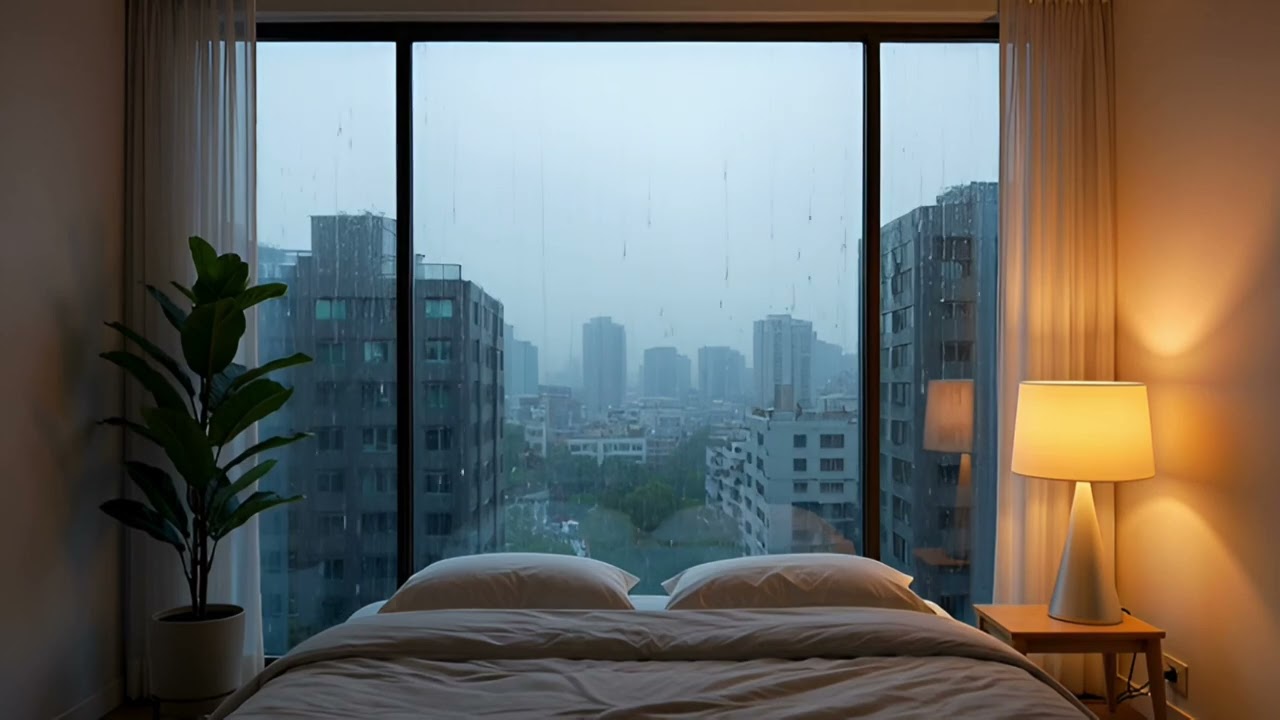 Nonstop Heavy Rain 🌧️ Window Rain Sounds for Better Sleep