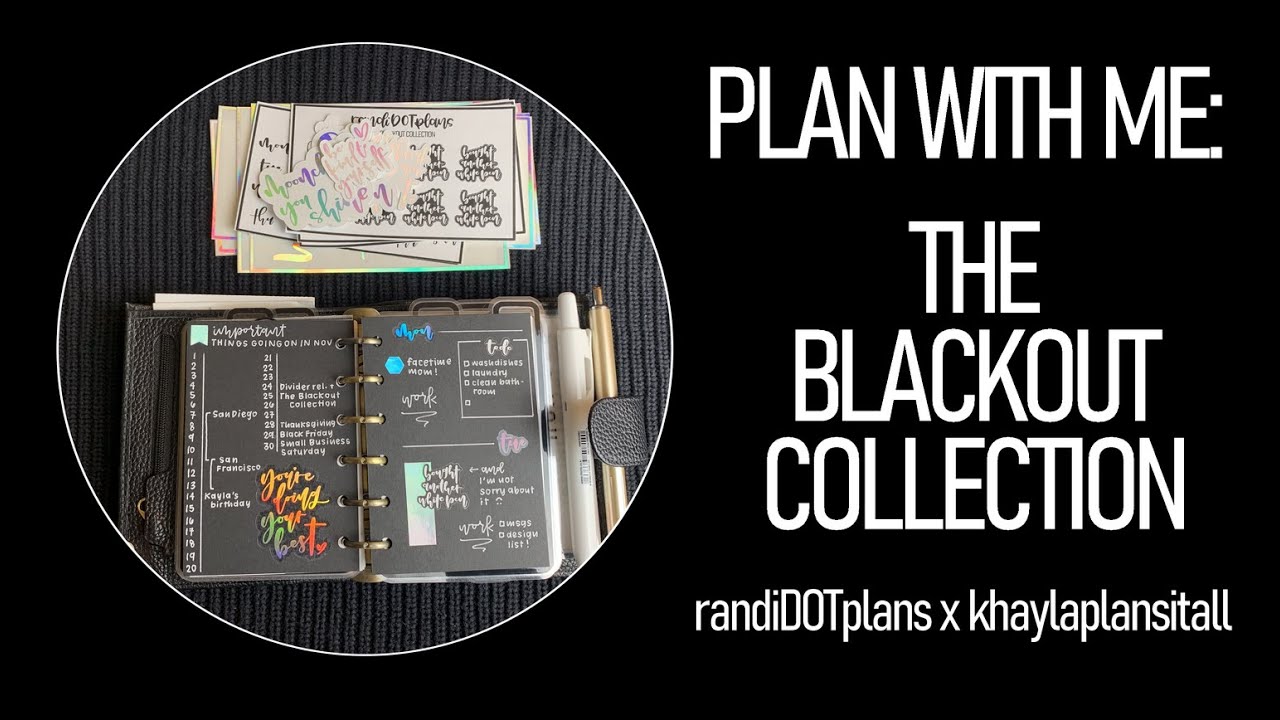 Plan with me: The Blackout Collection!