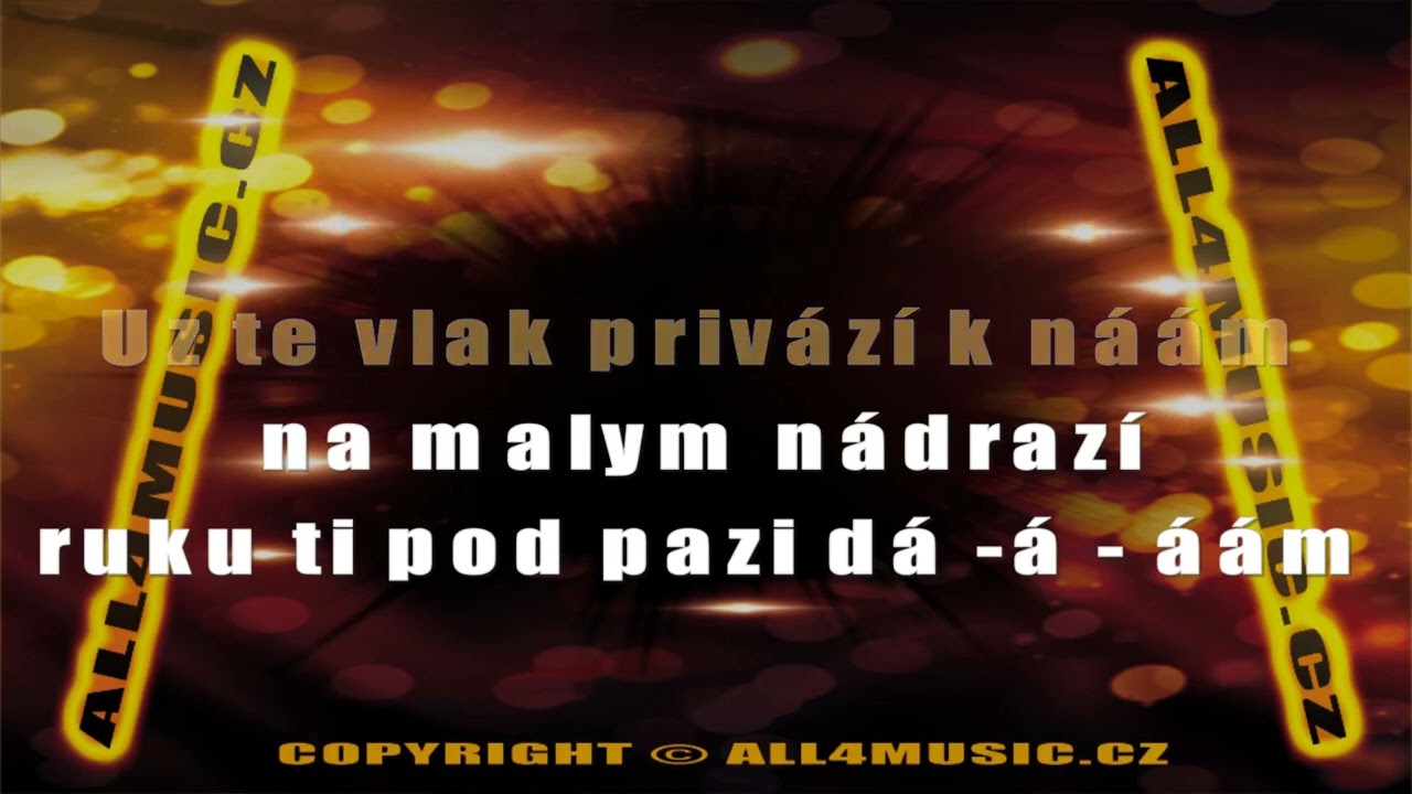 KJ1896 TUČN&Yacute; MICHAL-Už tě vlak přiv&aacute;ž&iacute; HACKY (Karaoke verze)