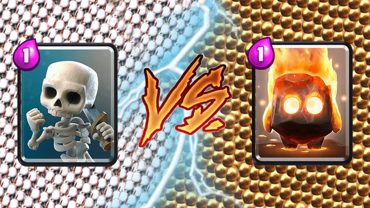 SKELETONS Vs FIRE SPIRIT - Clash Royale Challenge #308