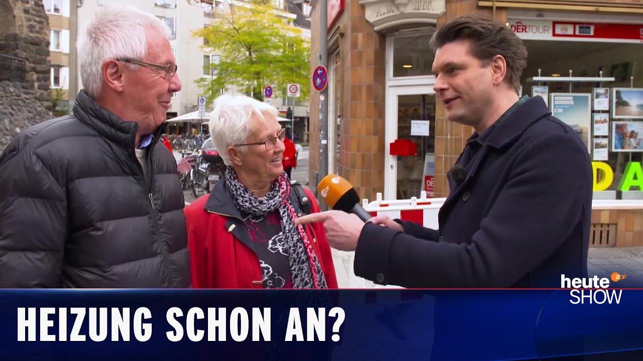 Heizen Sie schon? Lutz van der Horst bereitet uns auf den Winter vor | heute-show vom 07.10.2022