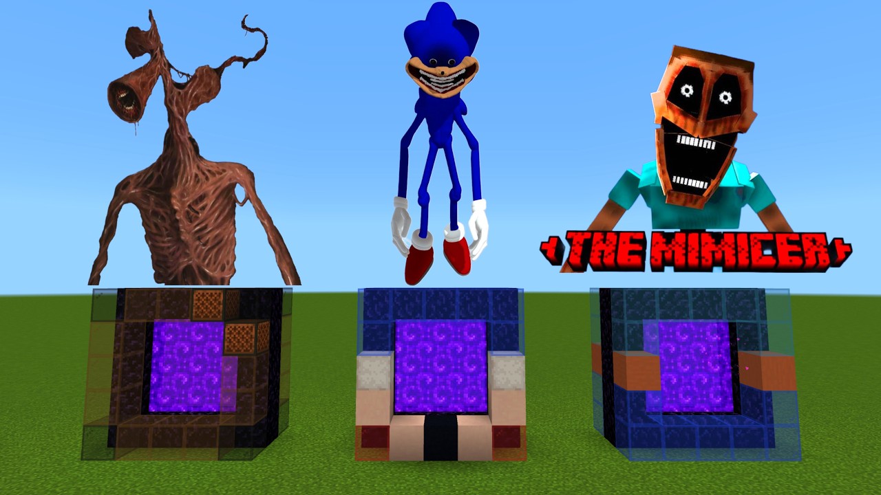 How To Make A Portal To Siren Head Shin Sonic Mimicer In Minecraft
