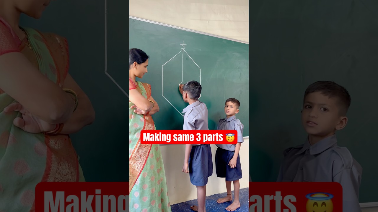 Making Same 3 Parts of Hexagon 😇Fraction #viralvideo #youtubeshorts #trendingshorts