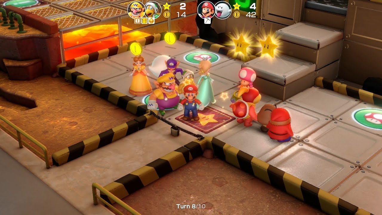 Super Mario Party Partner Party #966 Gold Rush Mine Mario & Boo vs Wario & Hammer Bro