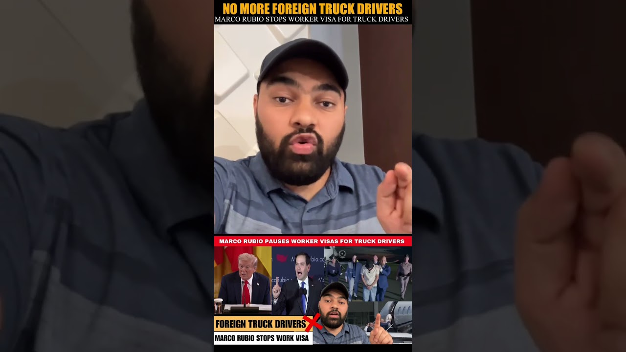 Marco Rubio Stops Worker Visa For Foreign Truck Drivers #shorts #ytshorts