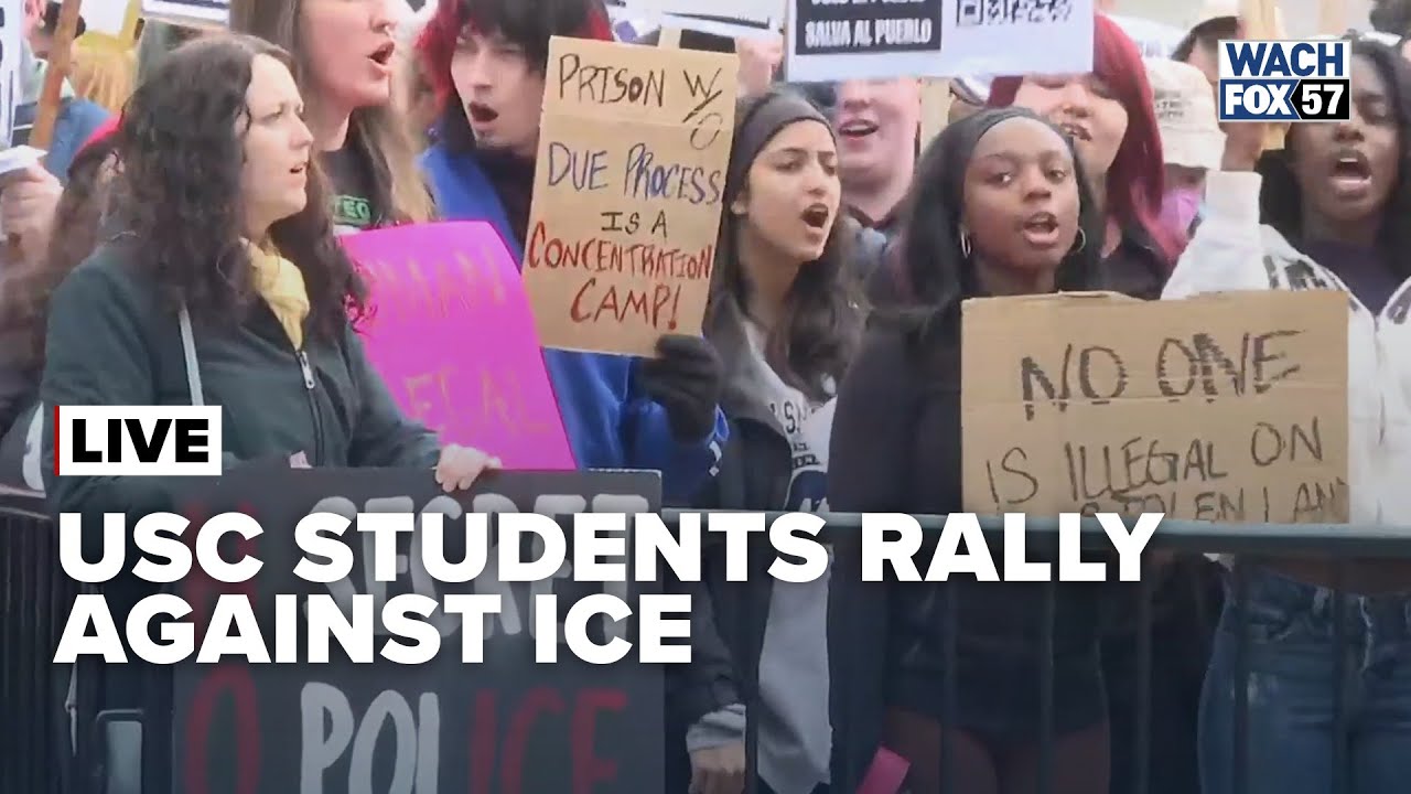 University of South Carolina Students Rally Against ICE
