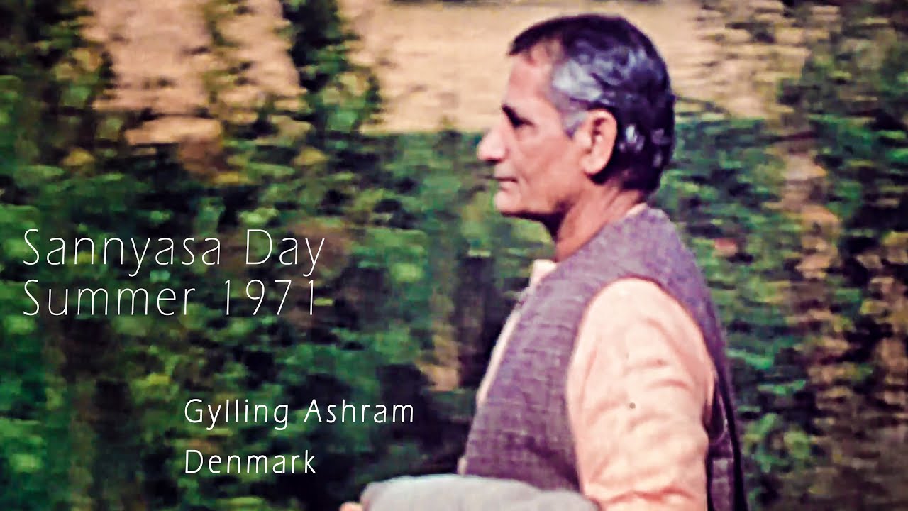 Sannyasa day in the summer of 1971 at the Gylling Ashram, Denmark