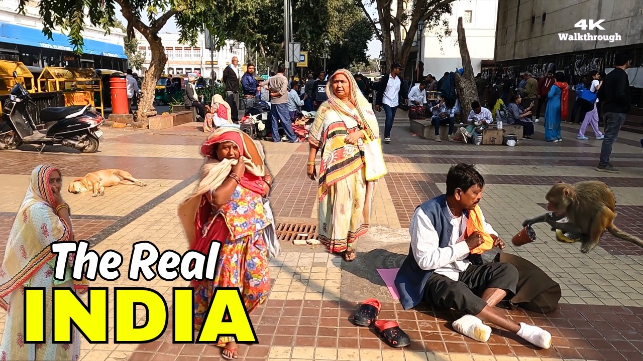 You Won't Believe Real India Street Life 🇮🇳 | Delhi Connaught Place 4K HDR POV Walk
