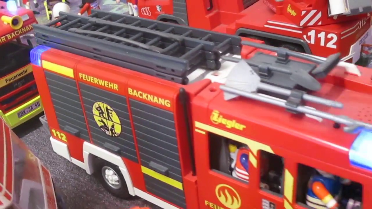 Playmobil Feuerwehrausstellung zum Tag der offenen Tür im Gerätehaus Backnang