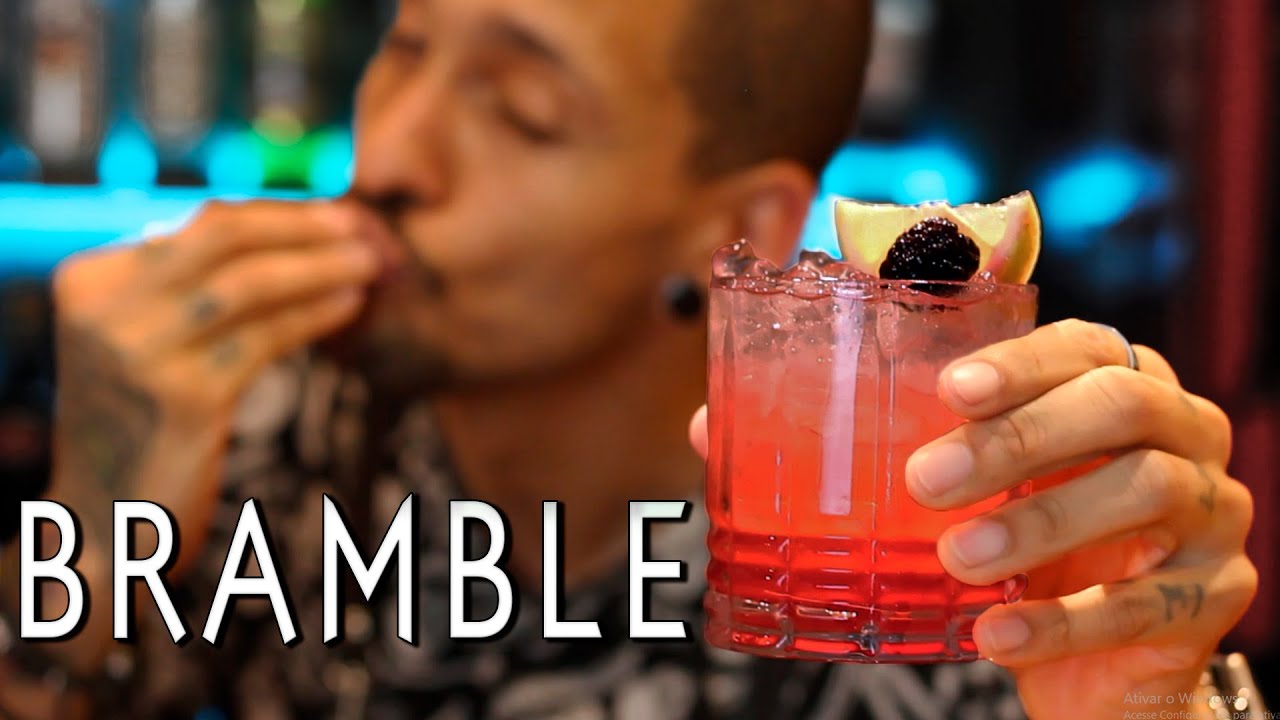 DRINK COM AMORA E GIM | Como fazer o BRAMBLE | RECEITA