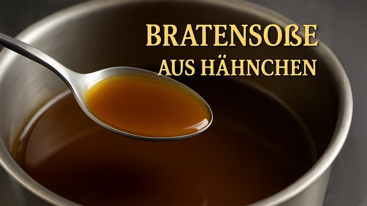 Bratensoße selber machen | Dunkle Jus aus Geflügelknochen | Einfaches Rezept
