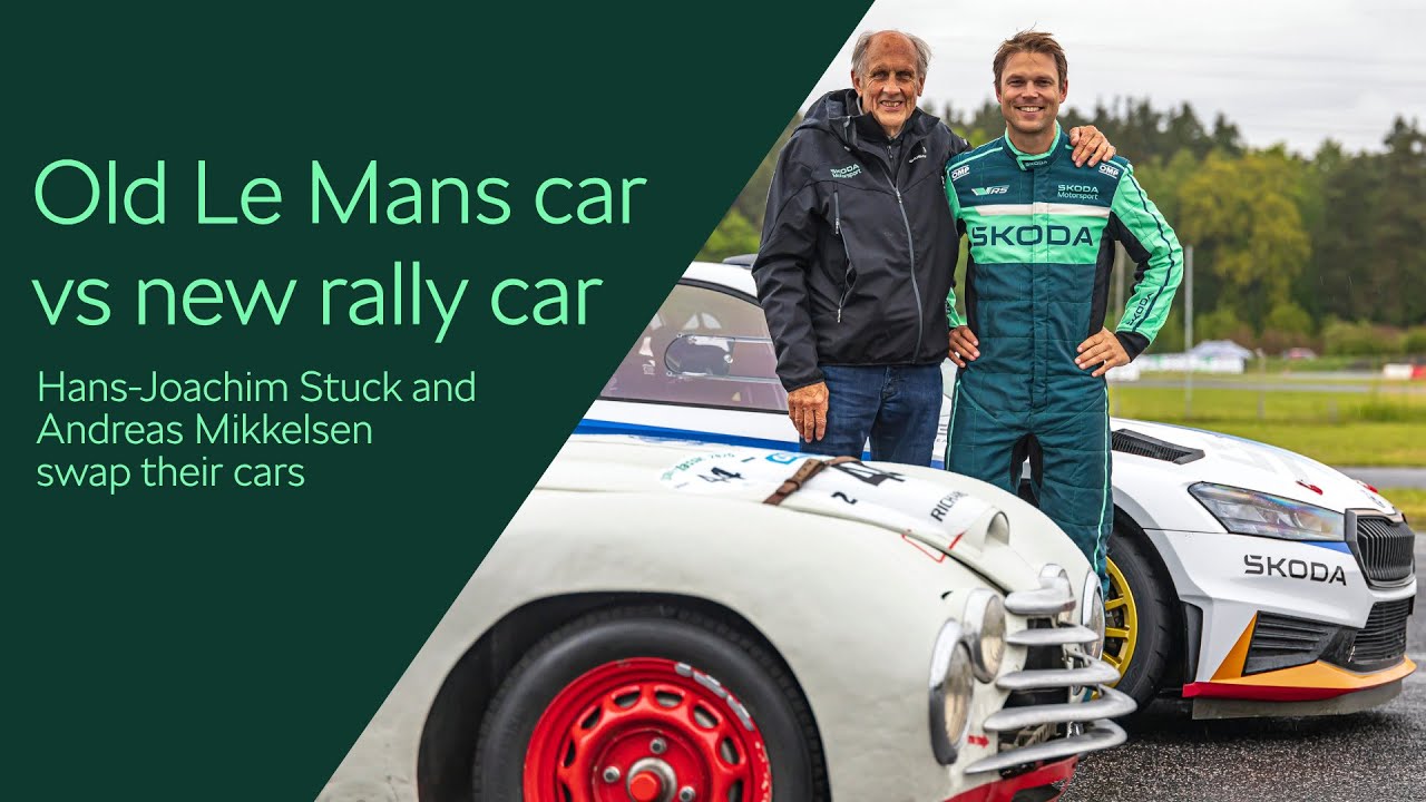 Hans-Joachim Stuck and Andreas Mikkelsen swap their cars
